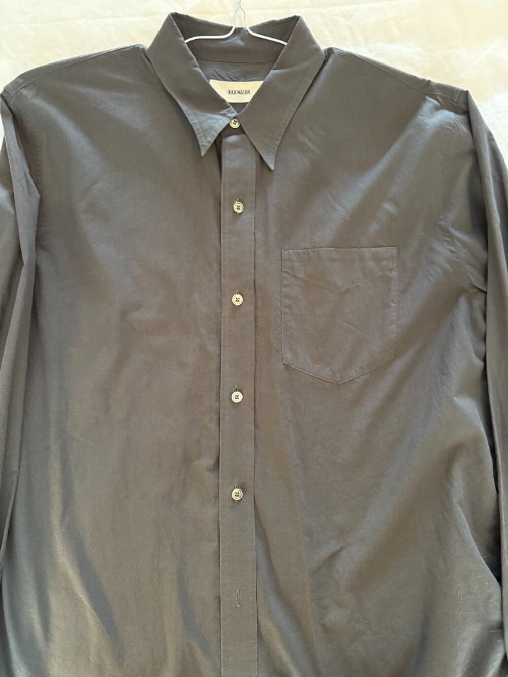 Buck Mason Mainstay Cottom Shirt - Faded Black